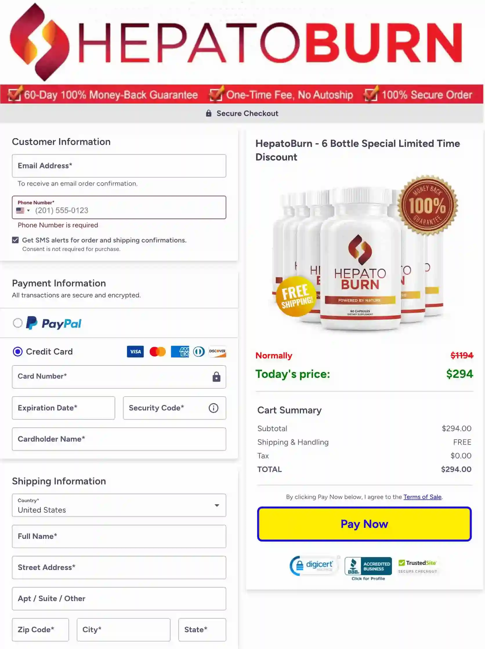 Secure Checkout Form